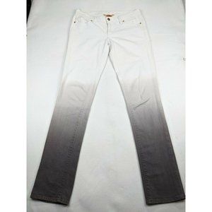 Tory Burch White and Gray Ombre Women Jeans